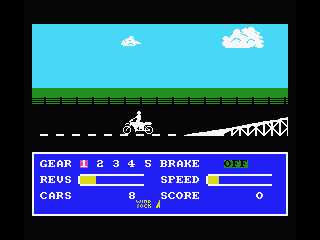 Screenshot of Eddie Kidd Jump Challenge (MSX, 1985) - MobyGames