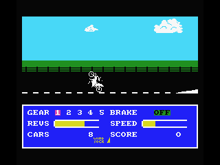 Eddie Kidd Jump Challenge (MSX) screenshot: Oh no!