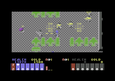 Fire King (Commodore 64) screenshot: Combat