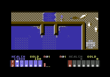 Fire King (Commodore 64) screenshot: At the docks
