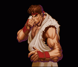 Super Street Fighter II (SNES) screenshot: If i were you i wouldnt stand there...