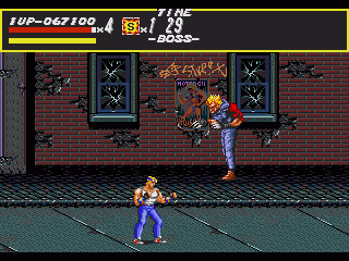 Streets of Rage (Genesis) screenshot: Mr. Bad-ass from stage 2