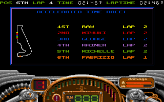 No Second Prize (Atari ST) screenshot: Accelerated time completion for when you know you've lost