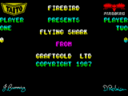 Sky Shark (ZX Spectrum) screenshot: Title screen