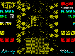 Sky Shark (ZX Spectrum) screenshot: A large tank