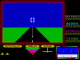 Zzoom (ZX Spectrum) screenshot: Chocks away