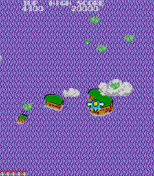 TwinBee (Arcade) screenshot: Islands