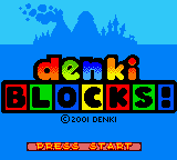 Screenshot Of Denki Blocks! (game Boy Color, 2001) - Mobygames