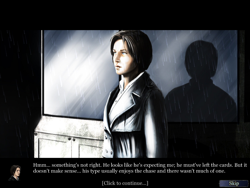 Strange Cases: The Tarot Card Mystery (Windows) screenshot: Waiting in the rain.