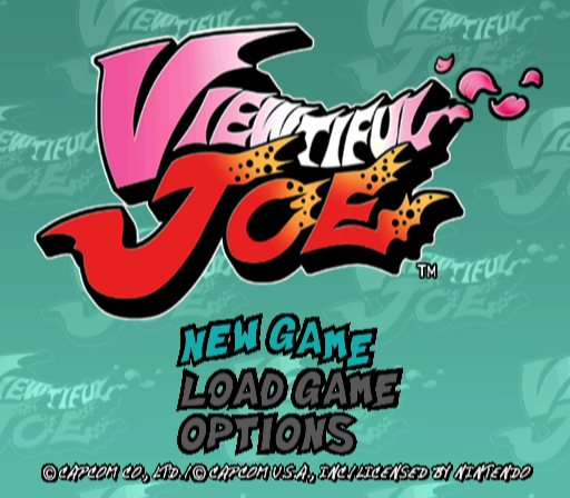 Viewtiful Joe (GameCube) screenshot: The main menu