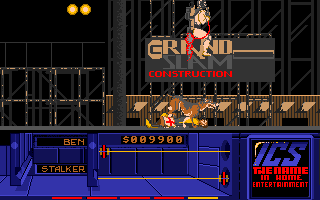 The Running Man (Amiga) screenshot: Beware of the dog !