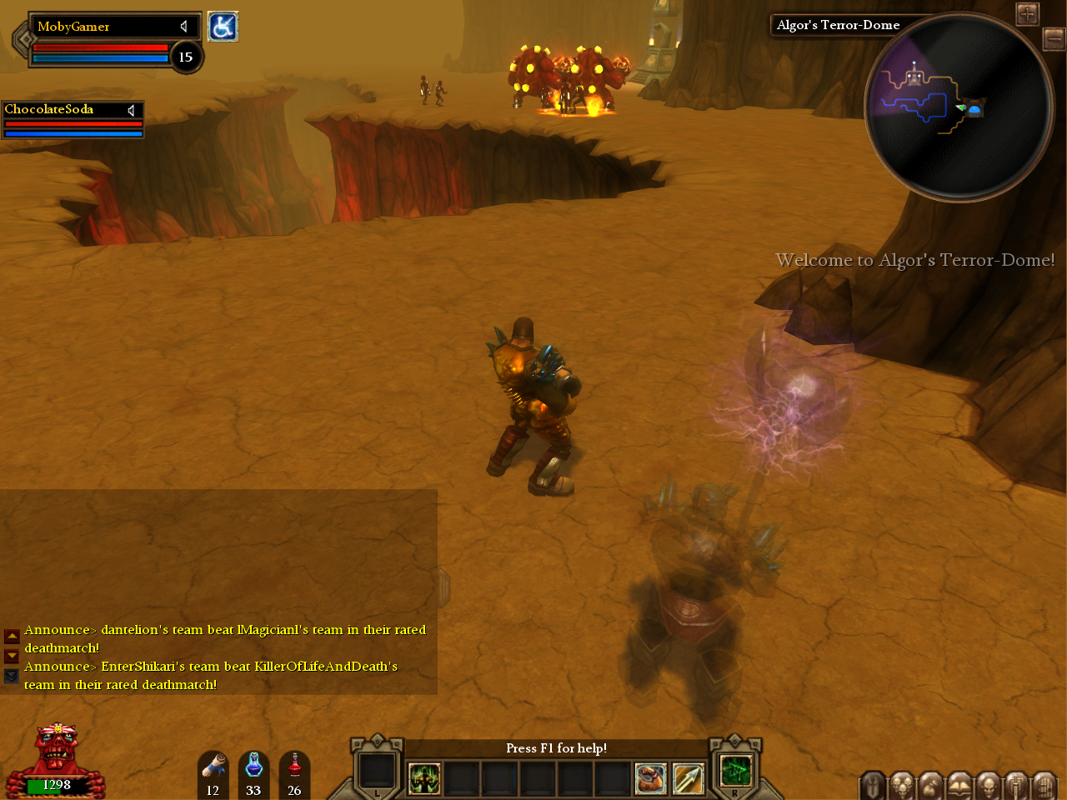 Dungeon Runners (Windows) screenshot: Algor's Terror-Dome
