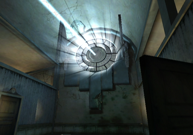 Geist (GameCube) screenshot: Uh oh, I've activated a light puzzle...