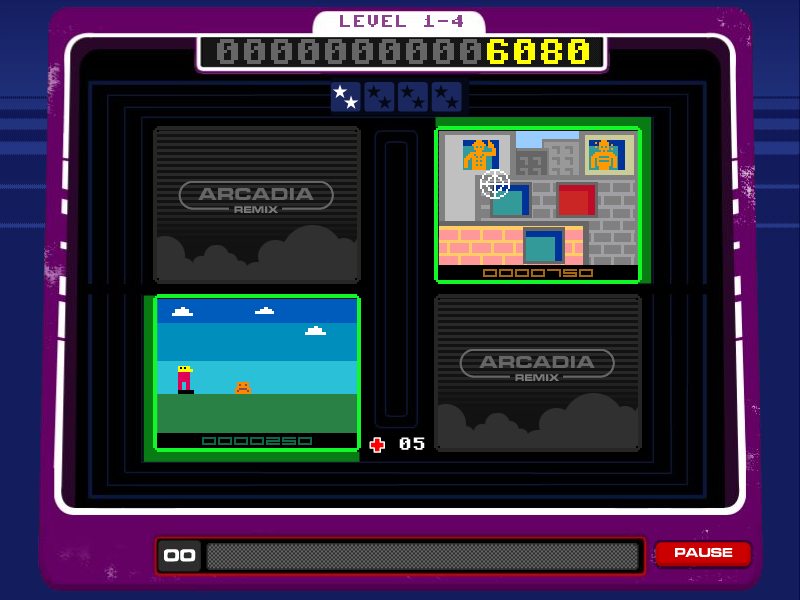 Arcadia Remix (Windows) screenshot: Time for some shooting now, at the gallery