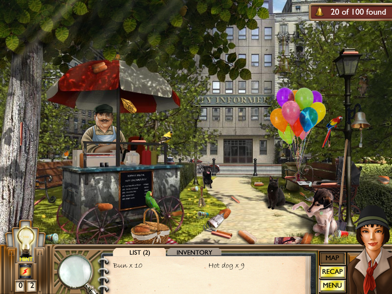 Valerie Porter and the Scarlet Scandal (Windows) screenshot: Each scene will have 5 bells hidden