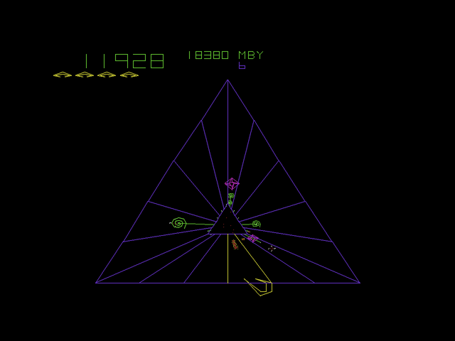 Atari: Anniversary Edition (PlayStation) screenshot: Tempest - Sixth level
