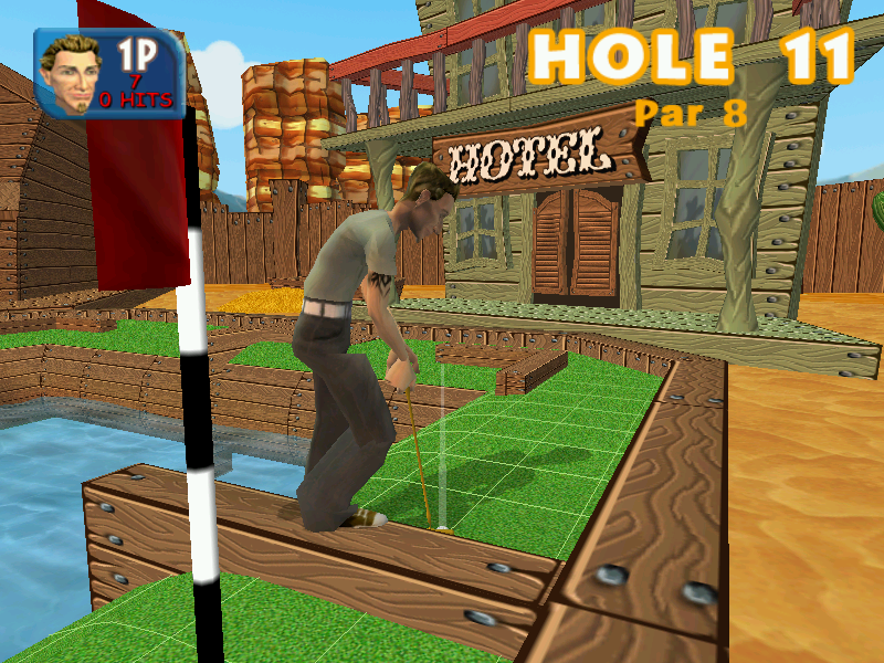Crazy Golf: World Tour (Windows) screenshot: Take it easy on this level or...
