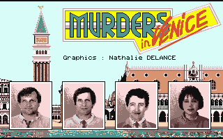 Murders in Venice (Atari ST) screenshot: Are the programmers guilty or innocent? You decide