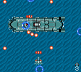 GG Aleste (Game Gear) screenshot: The mid-level boss is a submarine