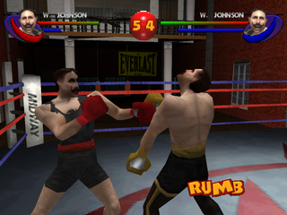 Ready 2 Rumble Boxing: Round 2 (PlayStation) screenshot: Willy vs. Willy