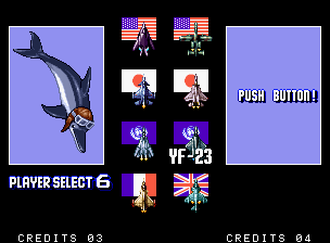 Aero Fighters 2 (Neo Geo) screenshot: Plane selection