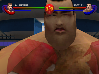 Ready 2 Rumble Boxing: Round 2 (PlayStation) screenshot: Joey T. on the first person view