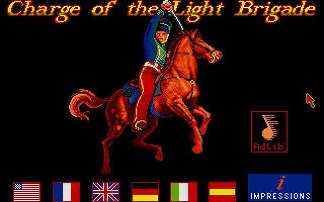 The Charge of the Light Brigade (DOS) screenshot: Title screen