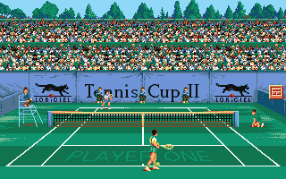 Tennis Cup 2 (Atari ST) screenshot: Serving