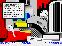 Mugsy's Revenge (ZX Spectrum) screenshot: The scenario
