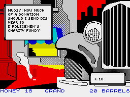 Mugsy's Revenge (ZX Spectrum) screenshot: It's a ring-toss game