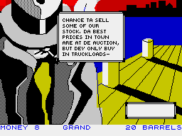 Mugsy's Revenge (ZX Spectrum) screenshot: What's a truck?
