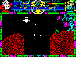 Spellbound Dizzy (ZX Spectrum) screenshot: Somersaulting on this current of air