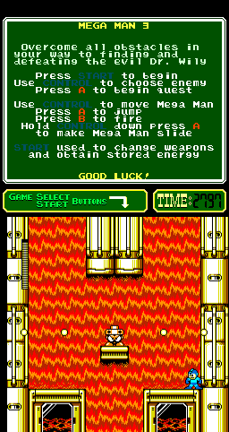 Mega Man 3 (Arcade) screenshot: Avoid the bullets.