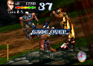 Legend (PlayStation) screenshot: Game over.