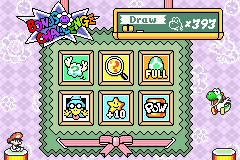 Yoshi's Island: Super Mario Advance 3 (Game Boy Advance) screenshot: Drawing Lots Bonus Game