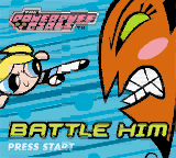 The Powerpuff Girls: Battle Him (Game Boy Color) screenshot: Title screen.