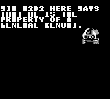 Star Wars (Game Boy) screenshot: This droid has an important message to somebody...