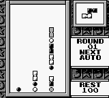 Tetris 2 (Game Boy) screenshot: Use the biggest possible number of blocks to clear the Puzzle mode stages. But save them too!