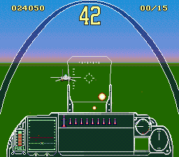 G-Loc: Air Battle (Genesis) screenshot: Over a field