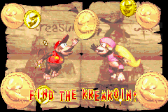 Donkey Kong Country 2: Diddy's Kong Quest (Game Boy Advance) screenshot: The bonus screens (like this) are a different design of SNES version. With more details too.