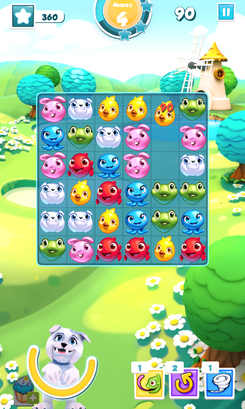 Puzzle Pets (Android) screenshot: Making a match