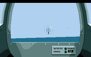 Reach for the Skies (Amiga) screenshot: The rear gunner position (Stuka)