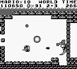 Super Mario Land (Game Boy) screenshot: Mario in a submarine