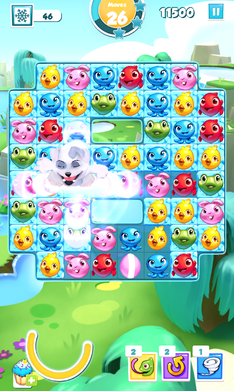 Puzzle Pets (Android) screenshot: Helper in use