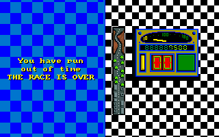Turbo (Amiga) screenshot: Game over