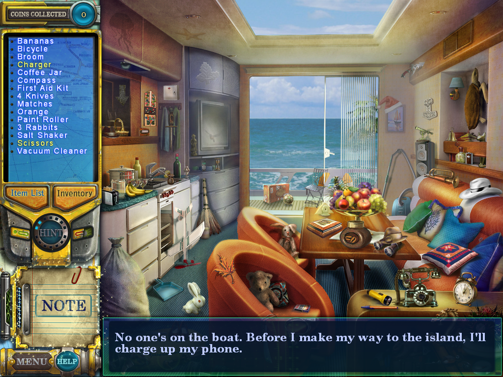 Pathfinders: Lost at Sea (Windows) screenshot: Boat kitchen