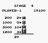 Battle City (Game Boy) screenshot: End of level results.