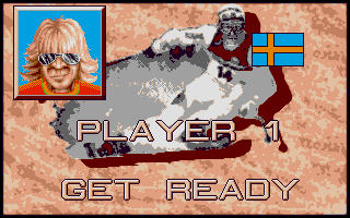 Super Ski II (Atari ST) screenshot: Get Ready to Super Giant