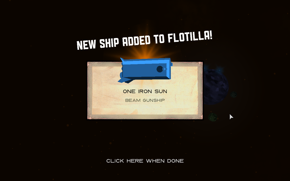 Flotilla (Windows) screenshot: Got a new ship