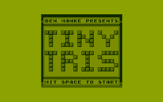 TinyTris (DOS) screenshot: Title screen